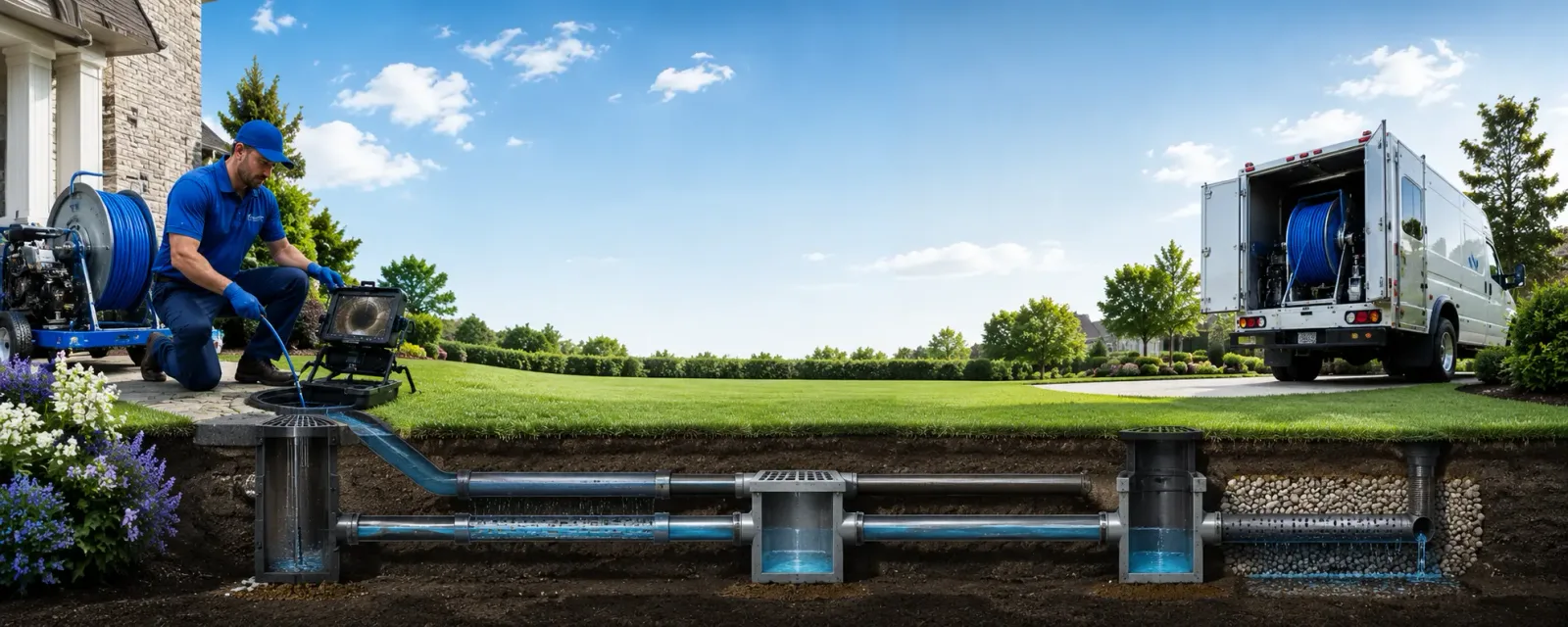 Outdoor drain cleaning information for Oakhurst, NJ